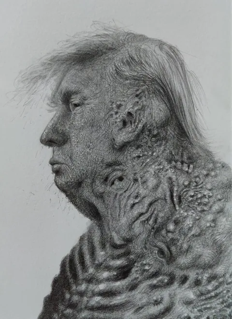 Respect the Balance, Junitaide, pencils, 2025