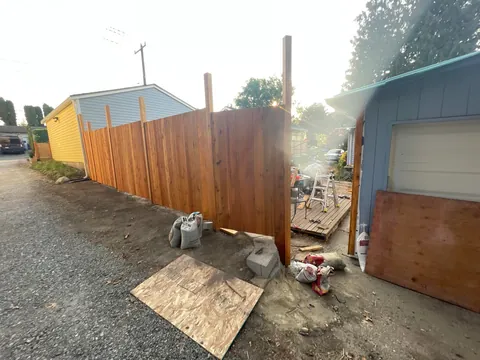 A few years ago my rotting fence fell over so I decided to build it back better.