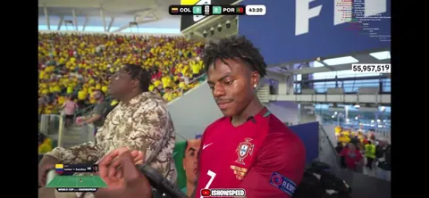 The fan Speed invited to today's World Cup match showed up and surprised him there
