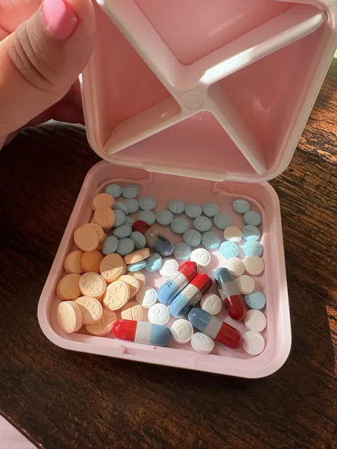 Opened my pill organizer upside down...