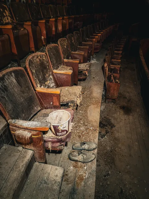 Inside abandoned theater in Massachusetts