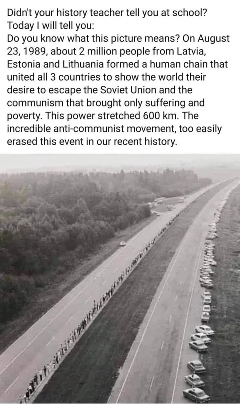 Human chain, August 23, 1989
