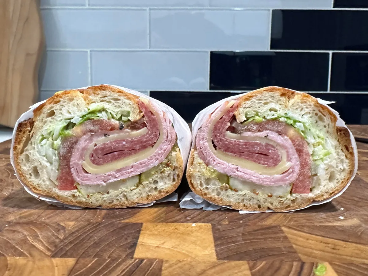 [homemade] salami, granny ham, baby swiss and other stuff.