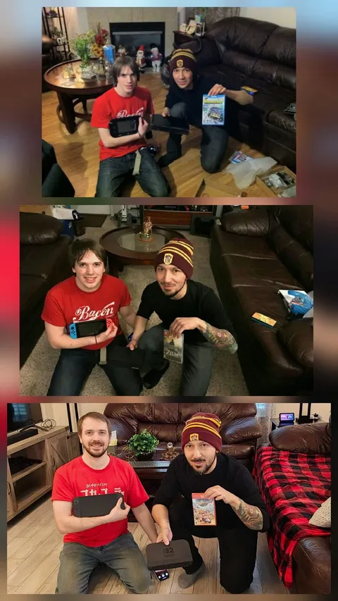 13 years in the making! Us on the release day of Wii U, Switch, and now Switch 2