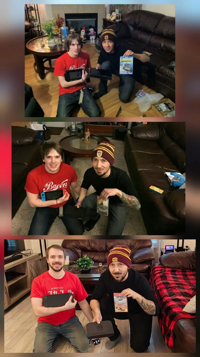 13 years in the making! Us on the release day of Wii U, Switch, and now Switch 2