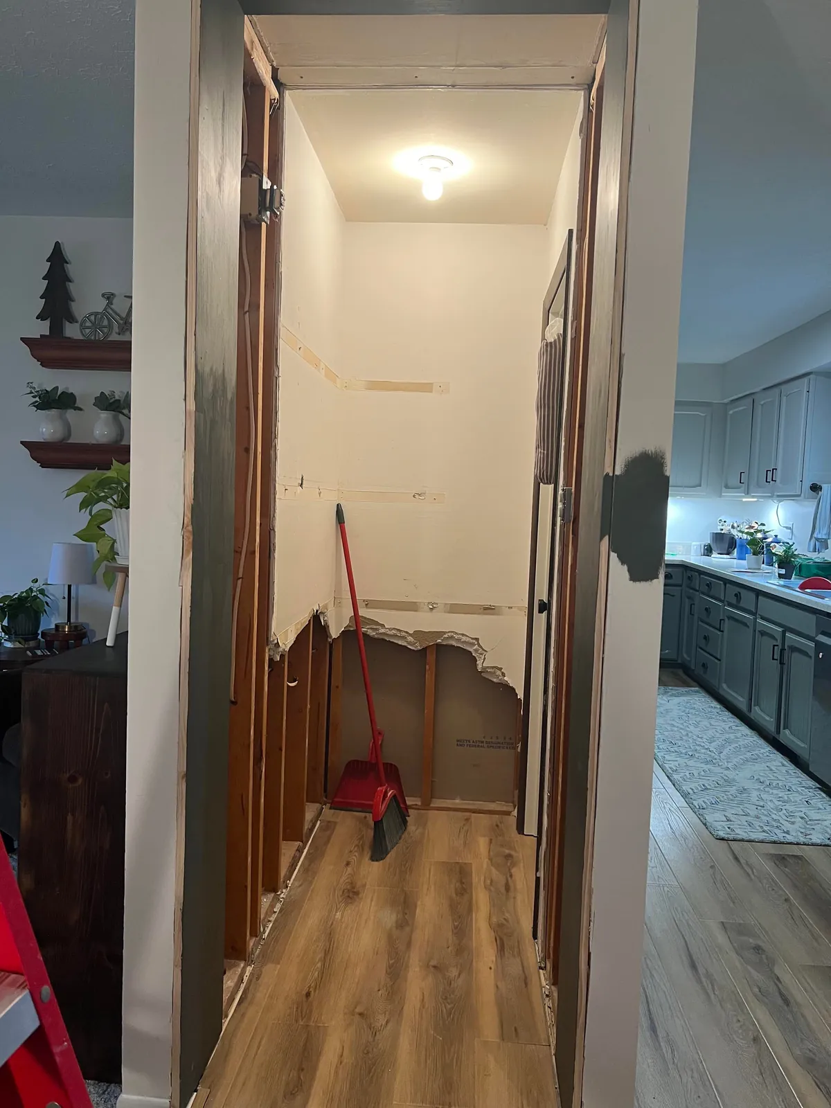 Reclaimed unused coat closet for pantry expansion