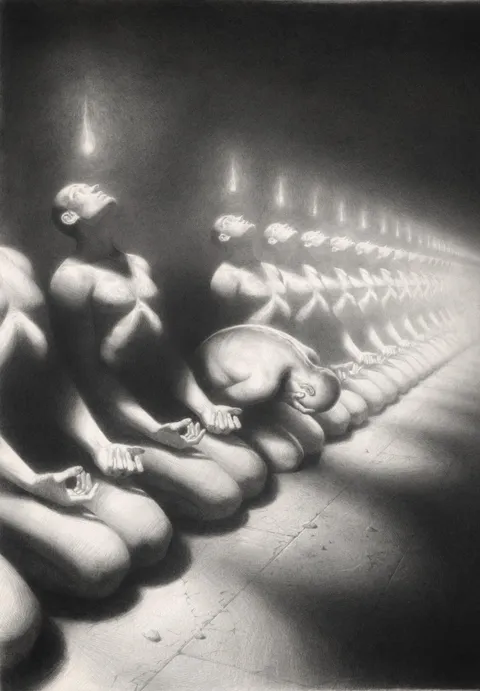 Extinguished, Me, Graphite on Paper, 2021