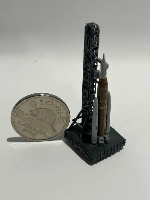 Built the world’s smallest SLS and Mobile Launch System from old bits and scraps around my room