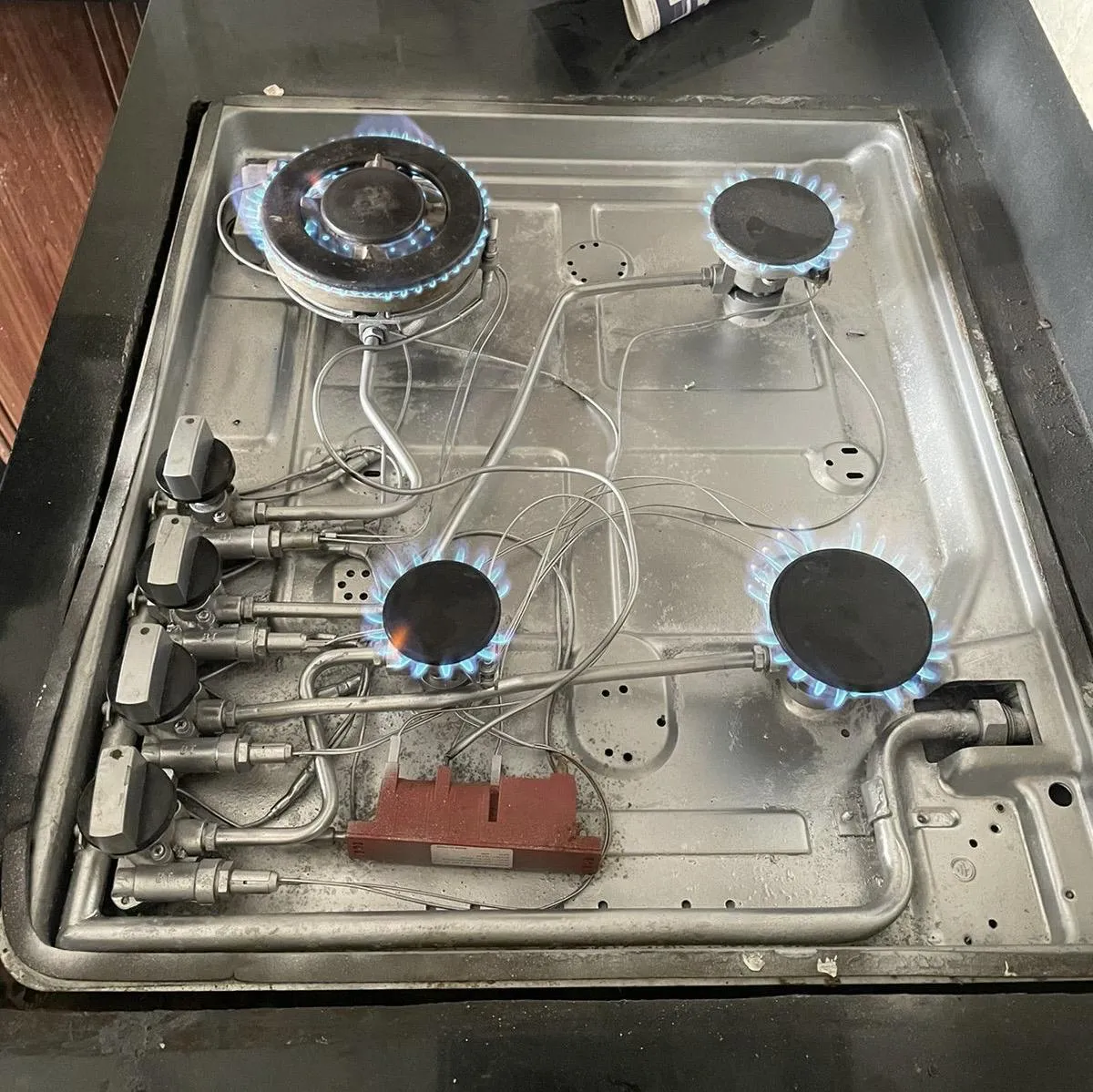 The inside of my gas stove
