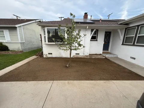 Small Front Yard Overhaul - Desert Landscape with Dry Creek in SoCal