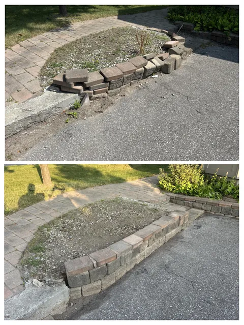 Fixed this pile of bricks into a retaining wall today