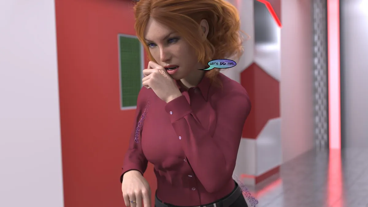 TakeOverTember Day 20: Oral Invasion (Comic: Splintered Cells 3) - The slime needs a solid bod to infiltrate the facility... how about THAT lovely redhead? Open wiiiide!