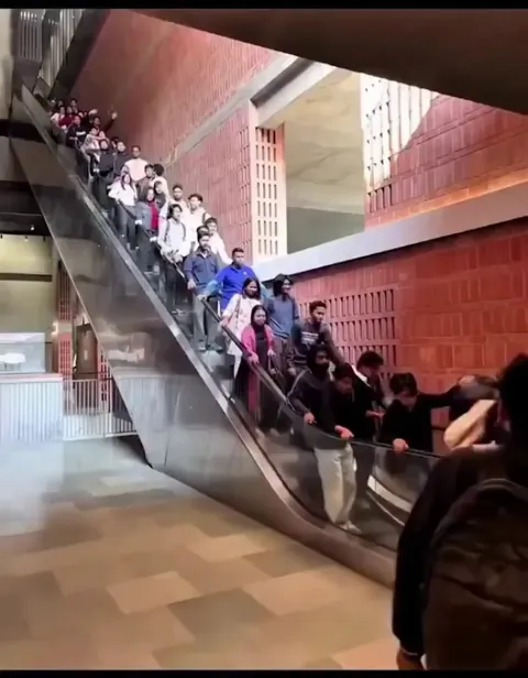 Escalator Ride gone wild