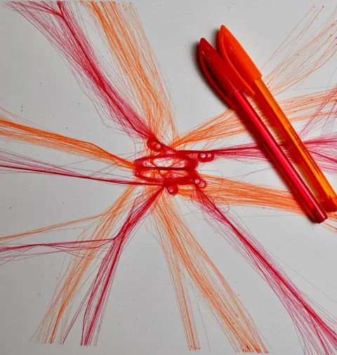 Pen Plotting Air Traffic at Heathrow London Airport