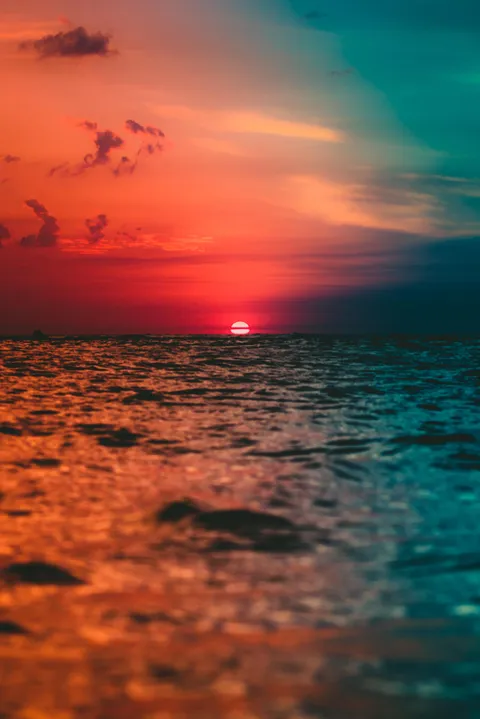 ITAP of a colorful sunrise in Monte Hermoso, Argentina