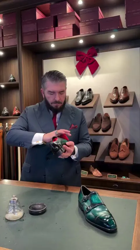 Emerald green patina at its finest