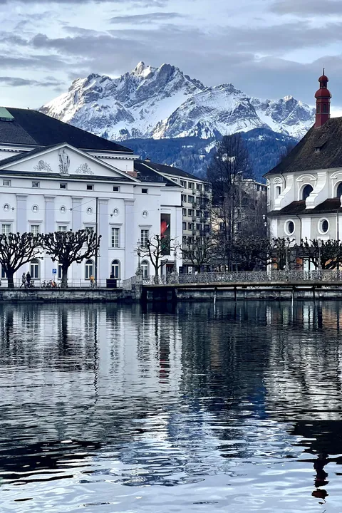 Early March morning in Lucerne, Switzerland