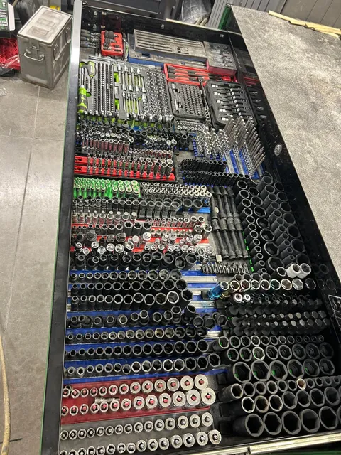 A very organized tool drawer