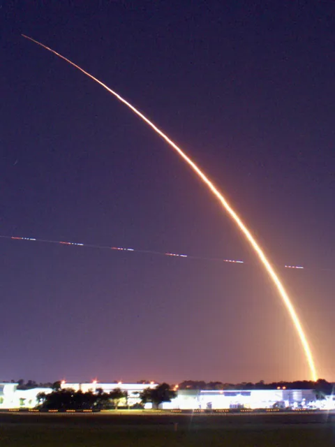 Long exposure shot of the Atlas V rocket launch from a few days ago