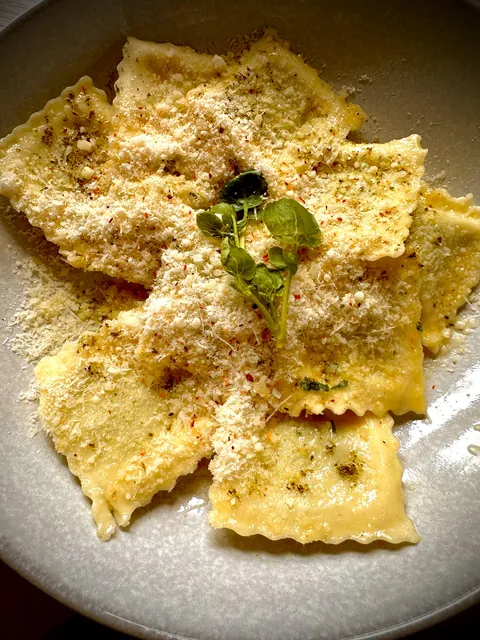 [OC] Home made Ravioli - Smoked Salmon and Ricotta, with Dill Butter...