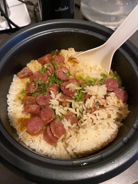 [homemade] Rice cooker sausage rice with 5 minute prep time