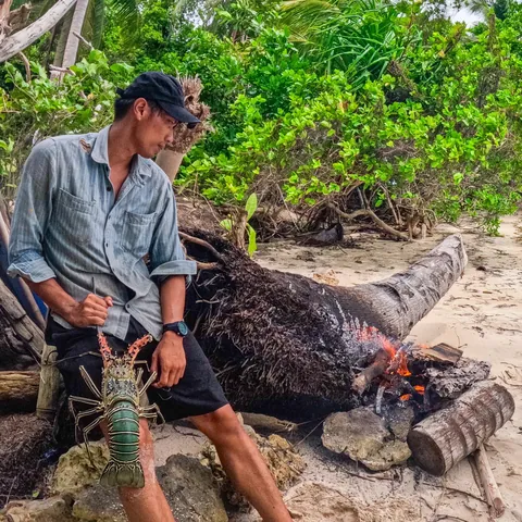 I returned to New Guinea, to a very remote atoll for a month long trip, living off the ocean.