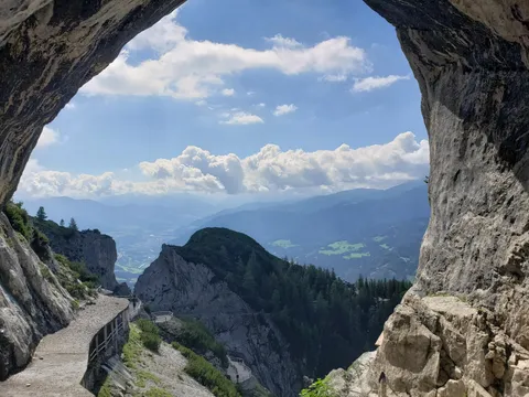 Here is my picture of the view from the top of Eisriesenwelt , near Salzburg Austria