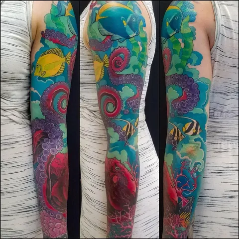 An Octopus’s Garden Sleeve by Adam Sky in San Francisco, California