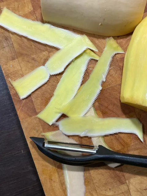 Pumpkin peels look like low-resolution images