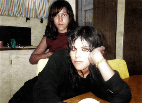 My grandma (front) and my great aunt looking cool in 1965, colorized by me.