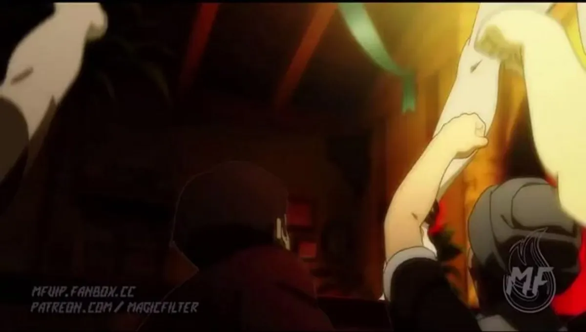 Lucy Heartfilia dancing (Magic_Filter) [Fairy Tail]