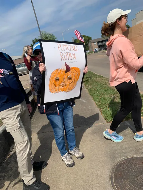 Some signs I saw at a No Kings protest today