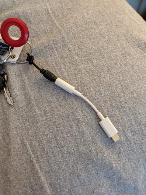 Use an old aux cord to keep your dongle on your keys at all times!!!