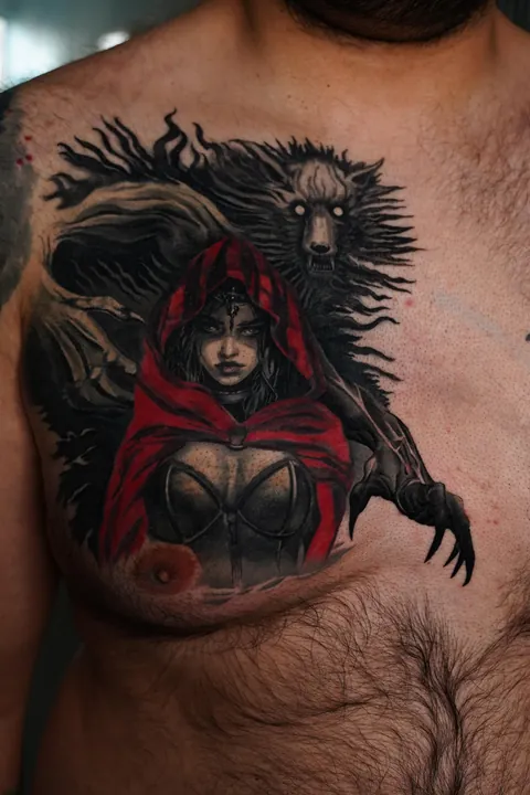 Cover up done by tattoo artist Vas. Brooklyn NY, shop Chronic Ink