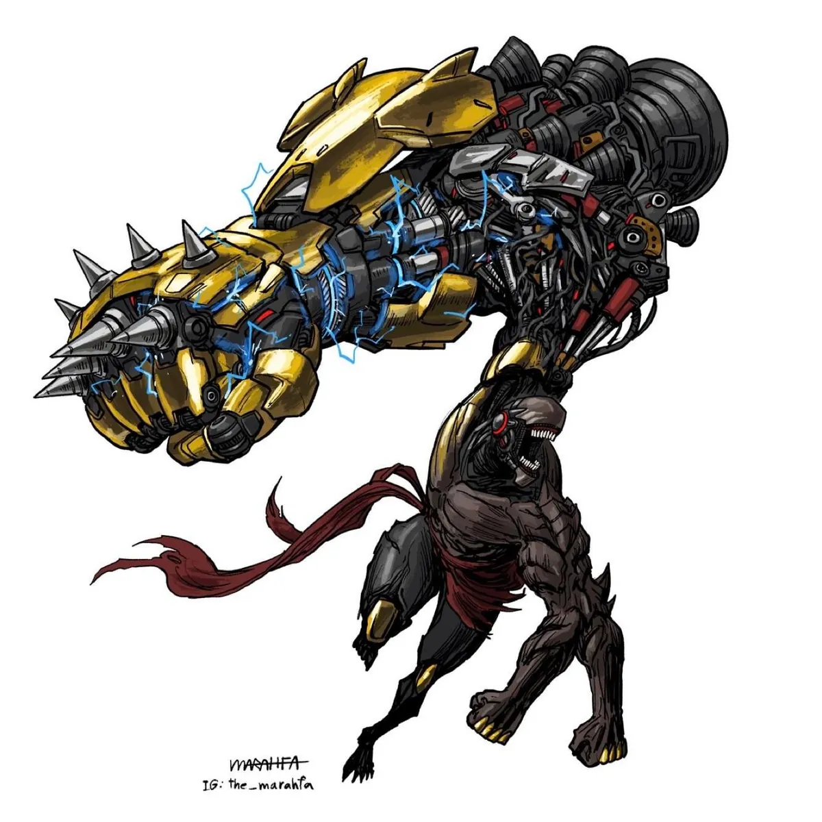 The Chainsaw Man x Overwatch designs by @the_marahfa