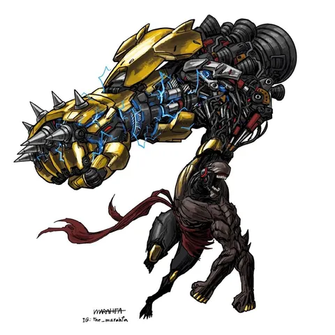 The Chainsaw Man x Overwatch designs by @the_marahfa