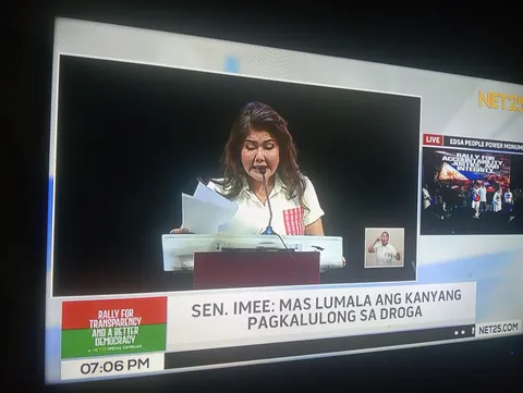 Imee, sinabing adik si BBM at Lisa sa rally ng INC