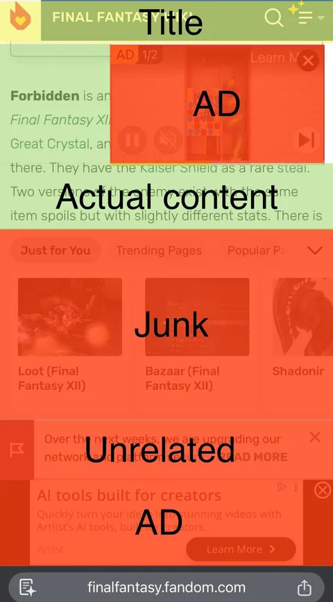 The absolute state of Fandom.