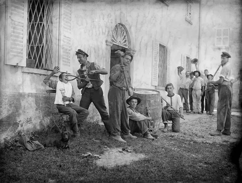 Between 1900 and 1930, a destitute seed pedlar took more than 5000 photographs of daily life in an isolated valley to the south of the Alps. They were rediscovered long after his death. I can't convey how amazing these images are. 