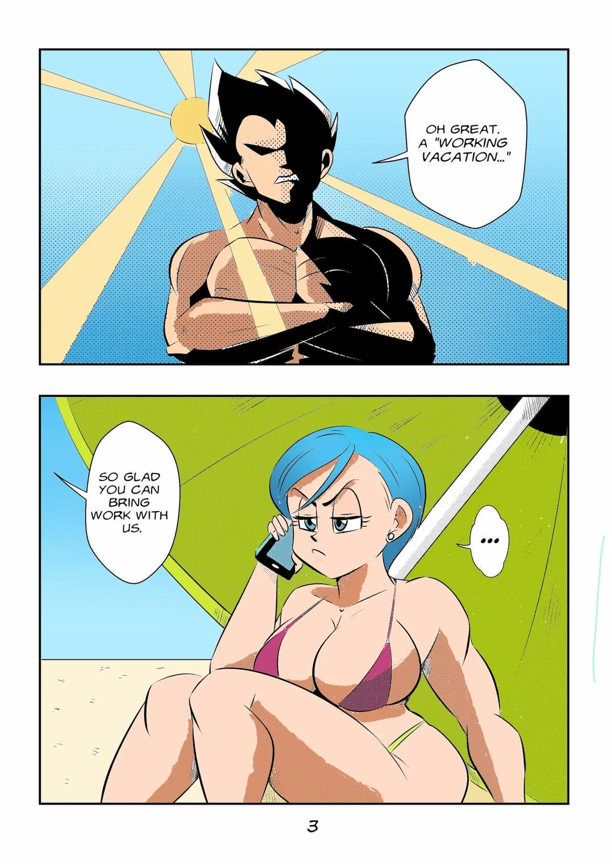 Beach call (funsexydragonball)