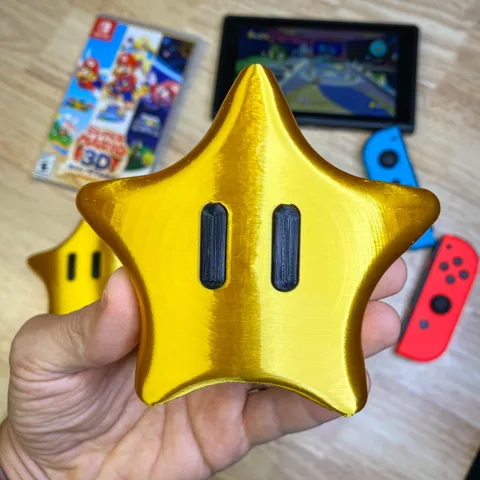 Made a Power Star from Super Mario Galaxy (modeled and 3d-printed myself!)