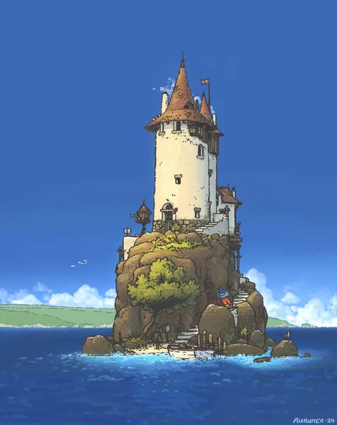 Island Home, Simon Hintermann (me), Procreate, 2024