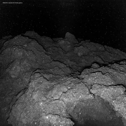 Picture taken on the surface of an asteroid