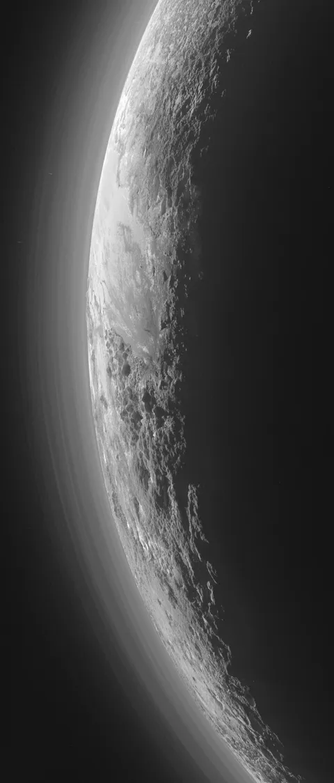 Close up of Pluto from the New Horizons space probe