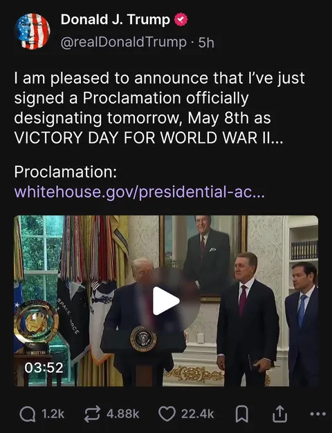 WWII didn't officially end for the USA until Sept 2, 1945🤦‍♀️