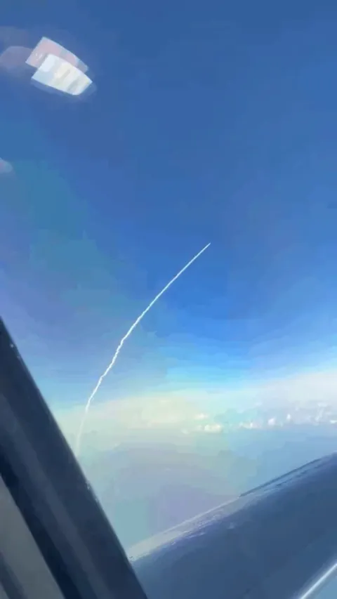 Artemis II launch: window seat view