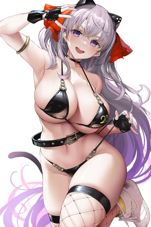 BB in black bikini and sneakers (魚デニム / uodenim)