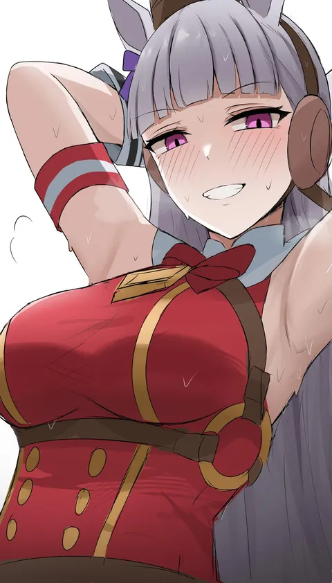 Gold Ship working up a sweat training
