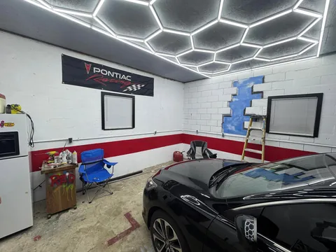 Here’s an image dump of my garage over the past year. My dad painted everything on the walls. He had a blast! Hope y’all like it.