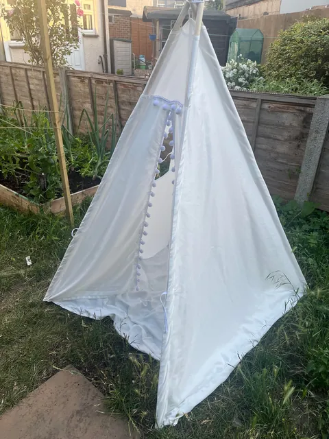 I got him a kids teepee &amp; it worked 😭